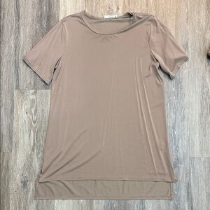Zenana Taupe Short Sleeve Tee